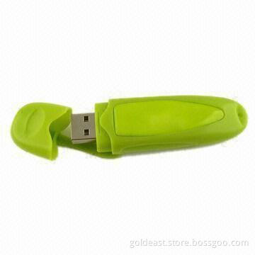 USB Flash Drive with Dome Sticker to Protect the Logo from Being Scratched and Up to 8GB Memory